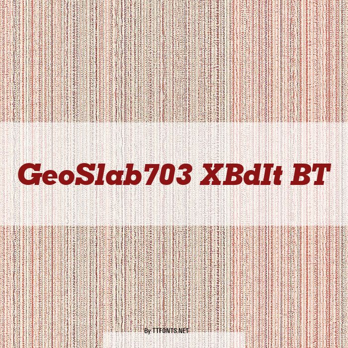 GeoSlab703 XBdIt BT example